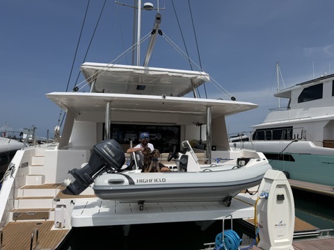 Maverick, the Island Spirit 525E electric sailing catamaran